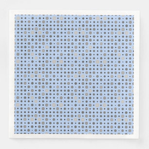 Polka Dot 01.Grey Lblue BG Napkin