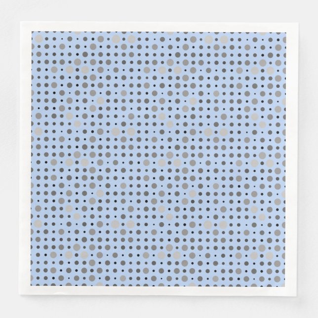 Polka Dot 01.Grey Lblue BG Napkin (Front)