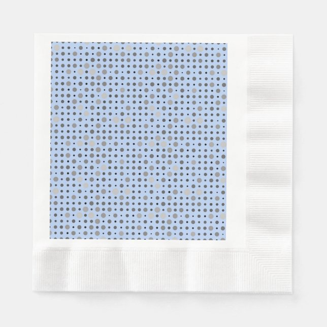 Polka Dot 01.Grey Lblue BG Napkin (Front)