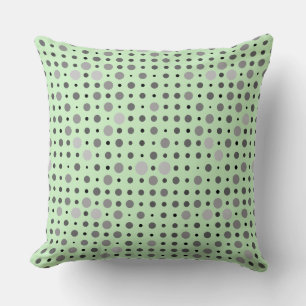 Polka Dot 01.Grey Lgreen BG Cushion