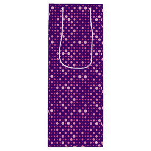 Polka Dot 01.Pink DPurple BG Wine Gift Bag