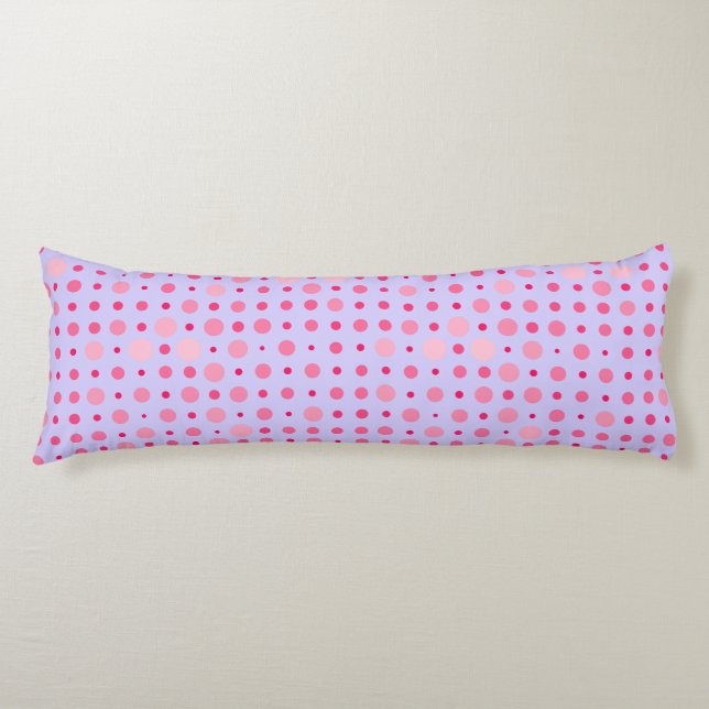 Polka Dot 01.Pink LPurple BG Body Cushion (Front)