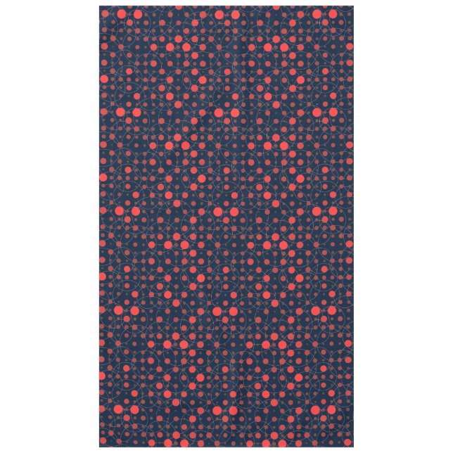 Polka Dot 01A.Red Dblue BG Tablecloth (Front)