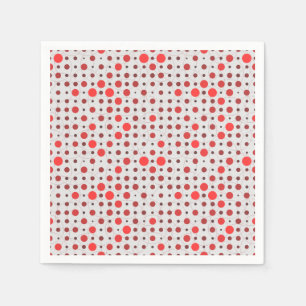 Polka Dot 01A.Red offwhite BG Napkin