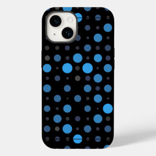 Polka Dot 01X.Blue Shade Black BG Case-Mate iPhone 14 Case