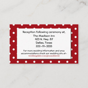 Polka Dot and Dachshunds Wedding Enclosure Card