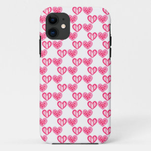 Polka Dot And Stripes Hearts iPhone 11 Case
