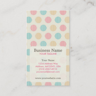 Polka Dot Appointment Business Card
