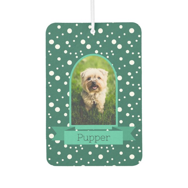 Polka Dot Arch Photo For Pets Car Air Freshener (Front)