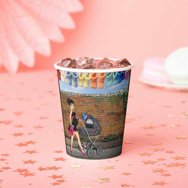 Polka-Dot Baby  Paper Cups (Insitu)