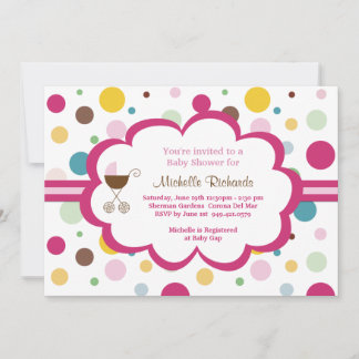 Polka Dot Baby Shower Invitation