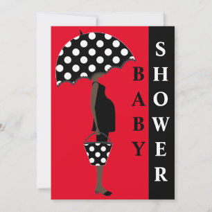 Polka Dot Baby Shower Invitations {Red}