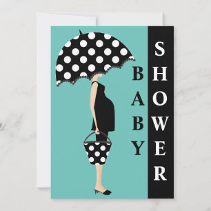 Polka Dot Baby Shower Invitations {Teal}