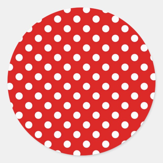 Polka dot background classic round sticker (Front)