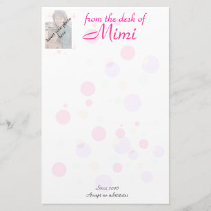 Polka dot background from the desk of Mimi Stationery