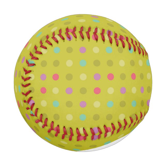 Polka-dot background pattern baseball (Back Right)