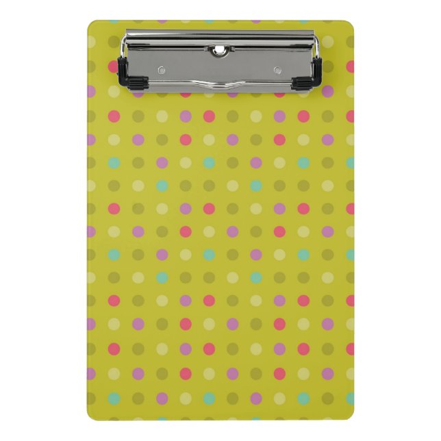 Polka-dot background pattern mini clipboard (Front)