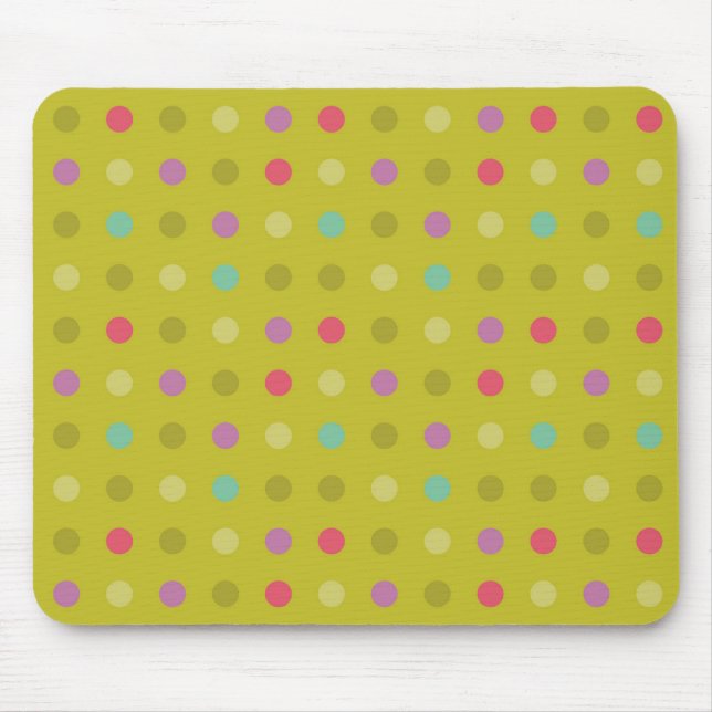 Polka-dot background pattern mouse mat (Front)