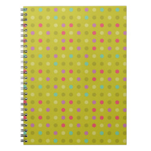 Polka-dot background pattern notebook