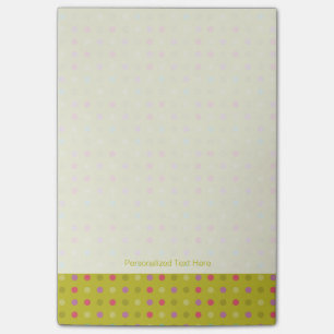Polka-dot background pattern post-it notes