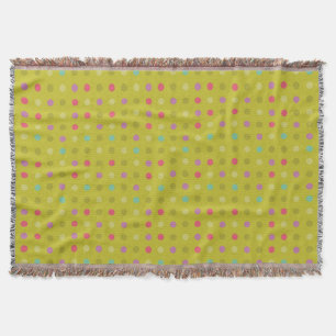 Polka-dot background pattern throw blanket