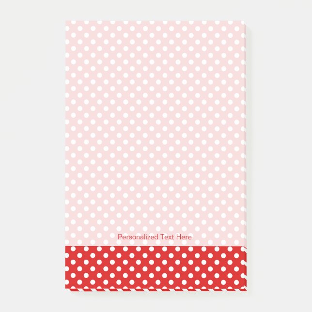 Polka dot background post-it notes (Front)