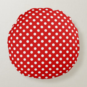 Polka dot background round cushion