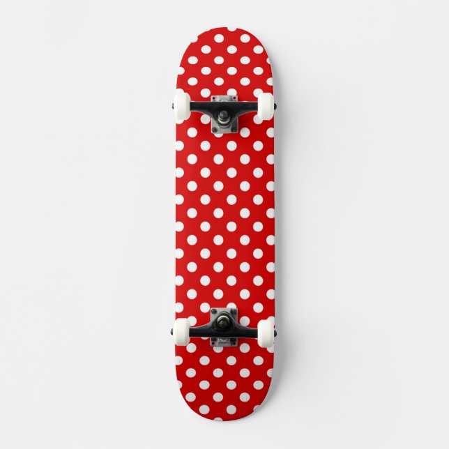 Polka dot background skateboard (Front)