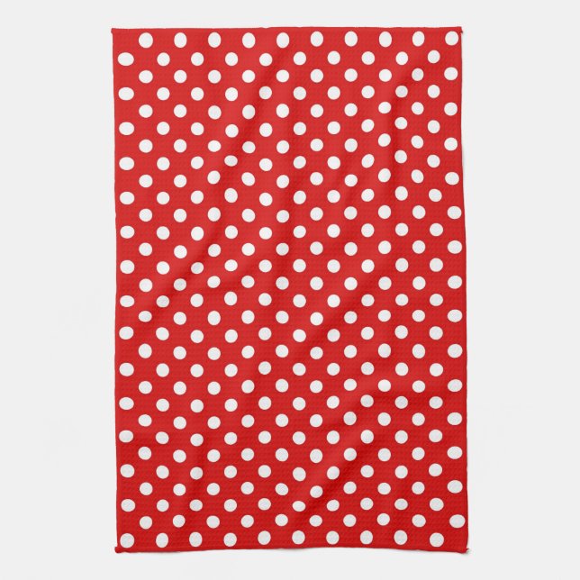 Polka dot background tea towel (Vertical)