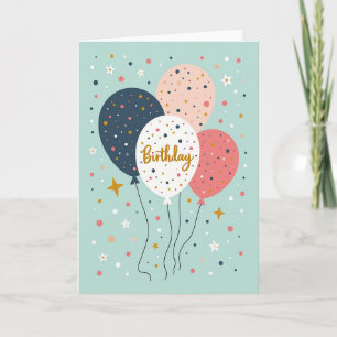 Polka Dot Balloon Birthday Card