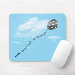 Polka Dot Balloon With Quote Mouse Mat