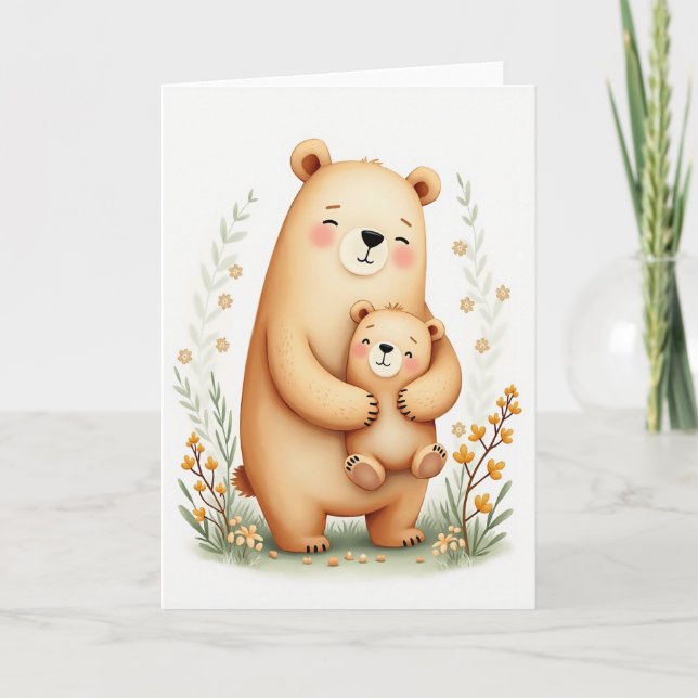 Polka Dot Bear Hug Card (Front)