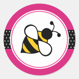 Polka Dot Bee Stickers