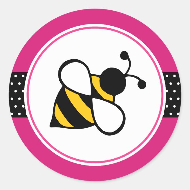 Polka Dot Bee Stickers (Front)