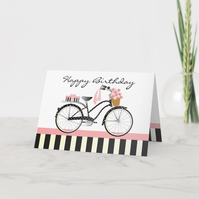 Polka Dot Bicycle Card (Front)