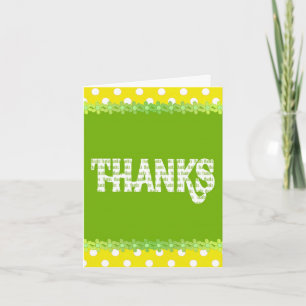 Polka Dot Big Thanks  Thank You Card
