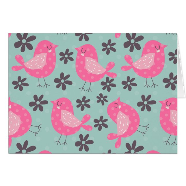 Polka Dot Birds and Flowers (Front Horizontal)