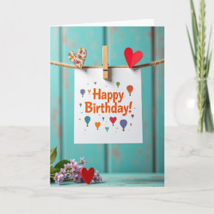 Polka Dot Birthday Balloon Card