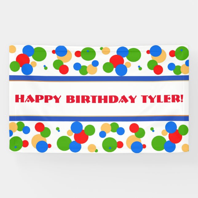 Polka Dot Birthday Banner (Horizontal)
