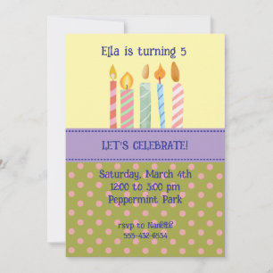 Polka Dot Birthday Invitation