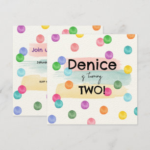 Polka Dot Birthday Party Invite