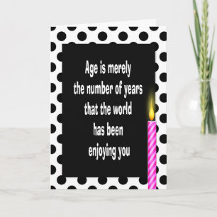 polka dot birthday quote card