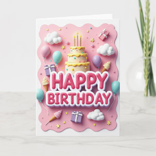 Polka Dot Birthday Wishes Card