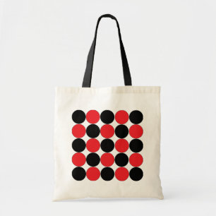 Polka Dot Black Red Polka Dot Tote Bag