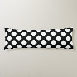 Polka Dot (Black & White) Any Size Customisable Body Cushion