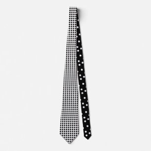 Polka dot Black & White Necktie