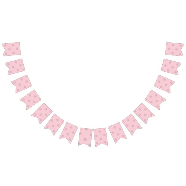 Polka Dot Blush Pink  Bunting (All)