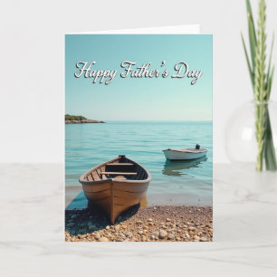 Polka Dot Boat Scene Fathers Day Card