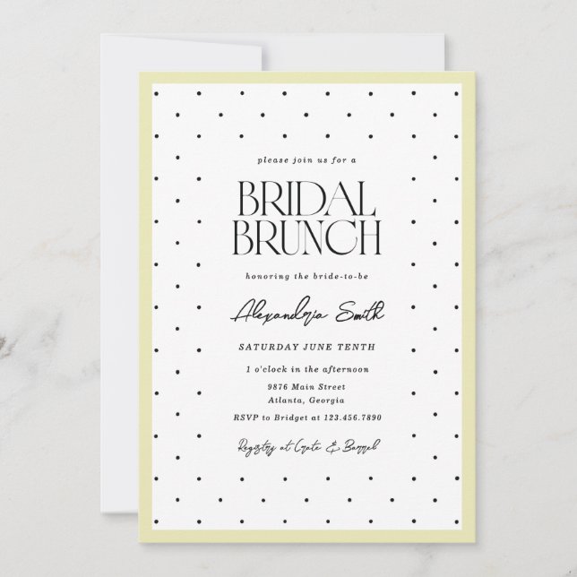 Polka Dot Bridal Shower Invitation (Front)