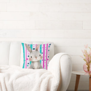 Polka Dot Bunny Delight Cushion